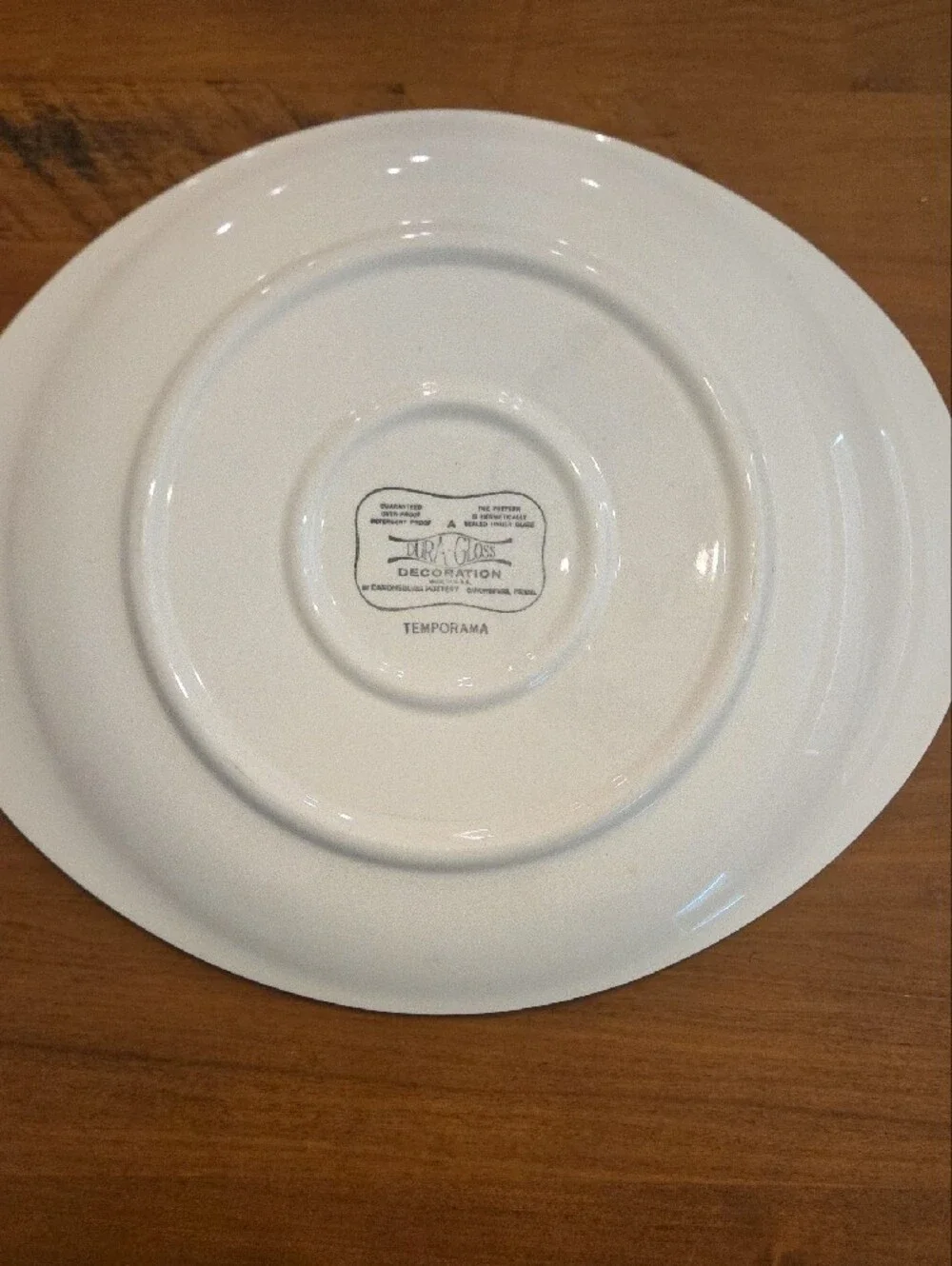 MCM Temporama Ceramic Serving Plate. Canonsburg Pottery.